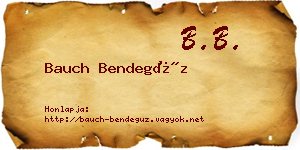 Bauch Bendegúz névjegykártya